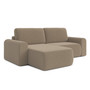 Rozkládací rohová sedací souprava BORELLO Levá Hnědá