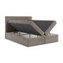 Čalouněná postel LUCCA s úložným prostorem 160x200 cm Hnědá - galerie #1