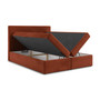 Čalouněná postel LUCCA s úložným prostorem 200x200 cm Hnědá II - galerie #1