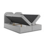 Čalouněná postel COMO s úložným prostorem 140x200 cm Šedá I - galerie #1