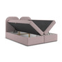 Čalouněná postel COMO s úložným prostorem 160x200 cm Růžová - galerie #1