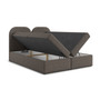 Čalouněná postel COMO s úložným prostorem 180x200 cm Hnědá - galerie #1