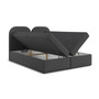 Čalouněná postel COMO s úložným prostorem 200x200 cm Šedá - galerie #1