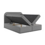 Čalouněná postel LARO s úložným prostorem 140x200 cm Šedá - galerie #1