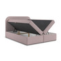 Čalouněná postel LARO s úložným prostorem 200x200 cm Růžová - galerie #1