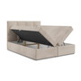 Čalouněná postel VINI s úložným prostorem 140x200 cm Béžová - galerie #1
