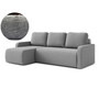 Rozkládací rohová sedací souprava ELES Levá Šedá I