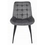 Jídelní židle BERA - šedá/černé nohy - galerie #1