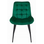 Jídelní židle BERA - zelená/černé nohy - galerie #1