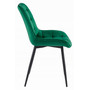 Jídelní židle BERA - zelená/černé nohy - galerie #2
