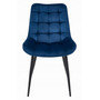 Jídelní židle BERA - modrá/černé nohy - galerie #1