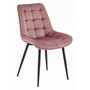 Jídelní židle BERA - růžová/černé nohy