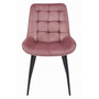 Jídelní židle BERA - růžová/černé nohy - galerie #1