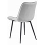 Jídelní židle BERA - světle šedá/černé nohy - galerie #3