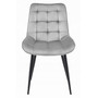 Jídelní židle BERA - světle šedá/černé nohy - galerie #1