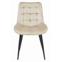 Jídelní židle BERA - béžová/černé nohy - galerie #1