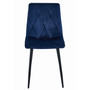 Jídelní židle LIBRA - modrá/černé nohy - galerie #1
