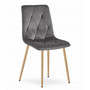 Jídelní židle LIBRA - šedá/nohy v barvě dřeva