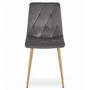 Jídelní židle LIBRA - šedá/nohy v barvě dřeva - galerie #1