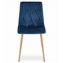 Jídelní židle LIBRA - modrá/nohy v barvě dřeva - galerie #1