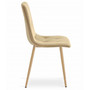 Jídelní židle LIBRA - béžová/nohy v barvě dřeva - galerie #2