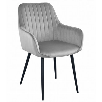 Jídelní židle SOLDEN - šedá/černé nohy