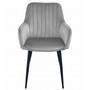 Jídelní židle SOLDEN - šedá/černé nohy - galerie #1