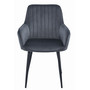 Jídelní židle SOLDEN - tmavě šedá/černé nohy - galerie #1
