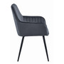 Jídelní židle SOLDEN - tmavě šedá/černé nohy - galerie #2