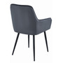 Jídelní židle SOLDEN - tmavě šedá/černé nohy - galerie #3