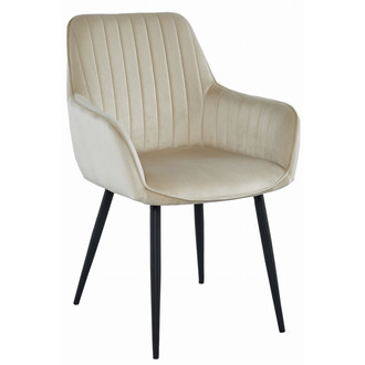 Jídelní židle SOLDEN - béžová/černé nohy