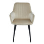 Jídelní židle SOLDEN - béžová/černé nohy - galerie #1