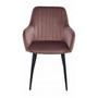 Jídelní židle SOLDEN - růžová/černé nohy - galerie #1