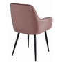 Jídelní židle SOLDEN - růžová/černé nohy - galerie #3