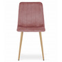 Jídelní židle LAVA - růžová/nohy v barvě dřeva - galerie #1