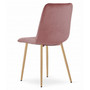 Jídelní židle LAVA - růžová/nohy v barvě dřeva - galerie #3