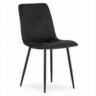 Jídelní židle LAVA - černá/černé nohy