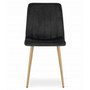 Jídelní židle LAVA - černá/nohy v barvě dřeva - galerie #1