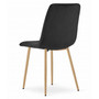 Jídelní židle LAVA - černá/nohy v barvě dřeva - galerie #3