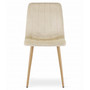 Jídelní židle LAVA - béžová/nohy v barvě dřeva - galerie #1