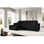 Rozkládací rohová sedací souprava ARTUR Levá Černá - galerie #1