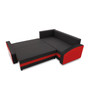 Rozkládací rohová sedací souprava GRANDE s poličkou model 2 Pravá Černá/červená - galerie #1