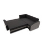 Rozkládací rohová sedací souprava GRANDE s poličkou model 2 Pravá Černá/šedá - galerie #1