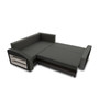 Rozkládací rohová sedací souprava s poličkou GRANDE Levá Šedá/černá - galerie #1