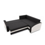 Rozkládací rohová sedací souprava s poličkou GRANDE Pravá Černá/bílá - galerie #1