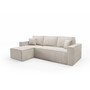 Rozkládací rohová sedací souprava BASIC Levá Krémová