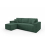 Rozkládací rohová sedací souprava BASIC Levá Zelená I