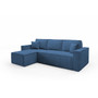 Rozkládací rohová sedací souprava BASIC Levá Modrá