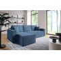 Rozkládací rohová sedací souprava BASIC Levá Modrá - galerie #1