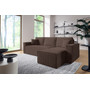 Rozkládací rohová sedací souprava BASIC Pravá Hnědá I - galerie #1